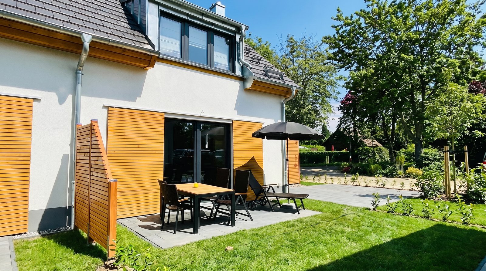 Außenbereich Ferienhaus Bug in Dranske auf Rügen